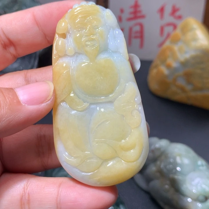 翡翠未镶嵌颈饰保真天然A货翡翠