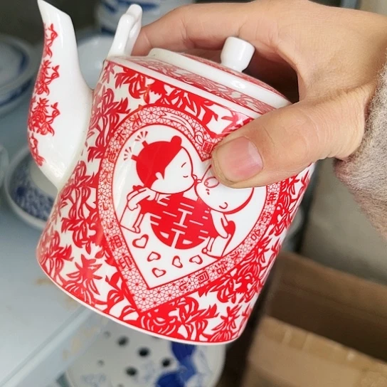 盘提梁壶一个陶瓷陶瓷