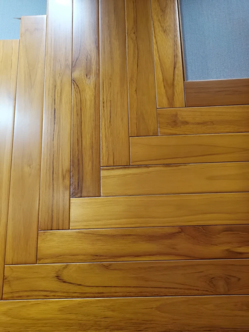 缅甸柚木地热锁扣人字拼