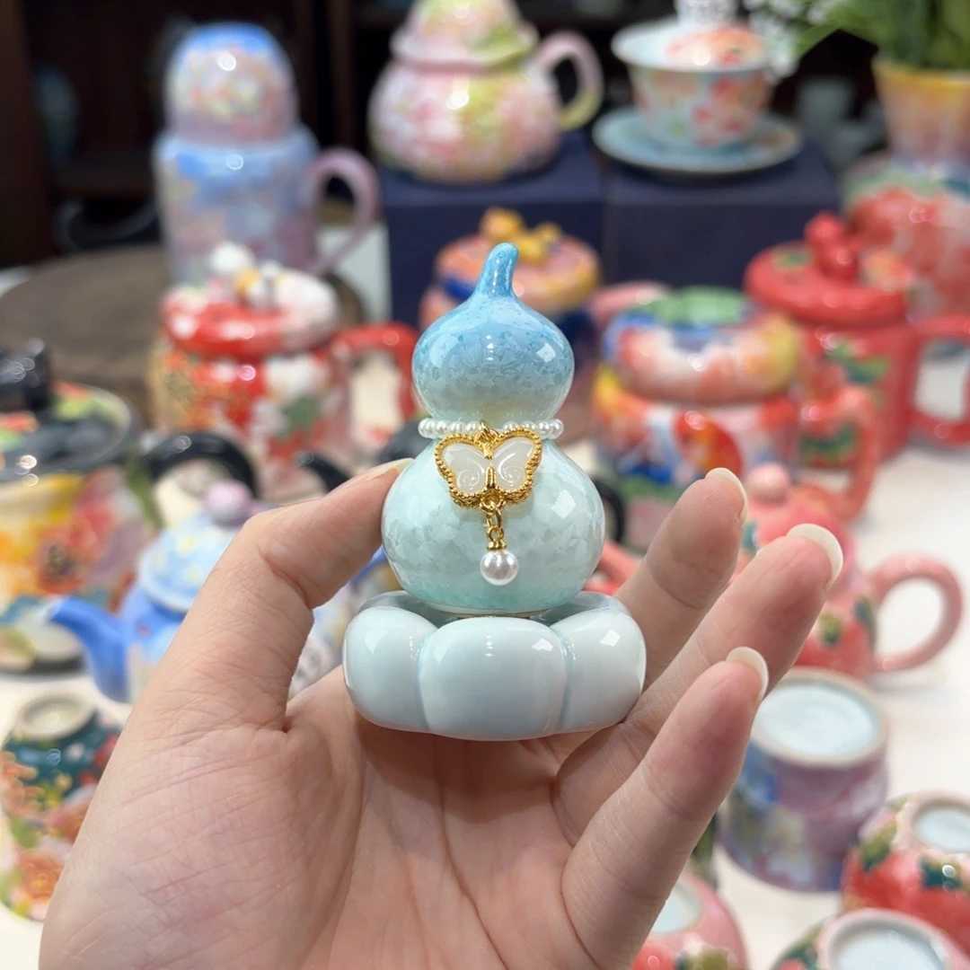 景德镇手绘高温釉下彩陶瓷茶具