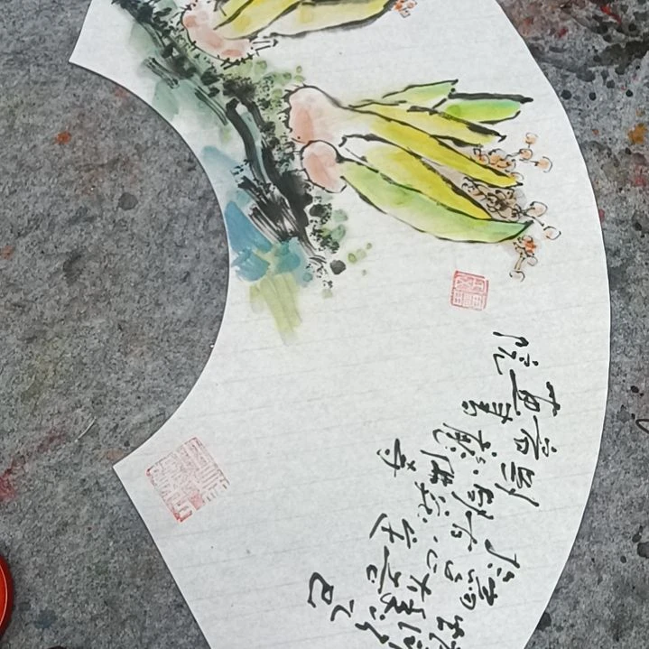 国画雷鸣老师国画水仙