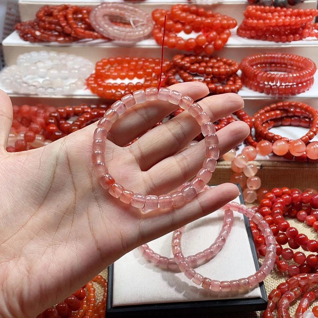 南红玛瑙未镶嵌手链