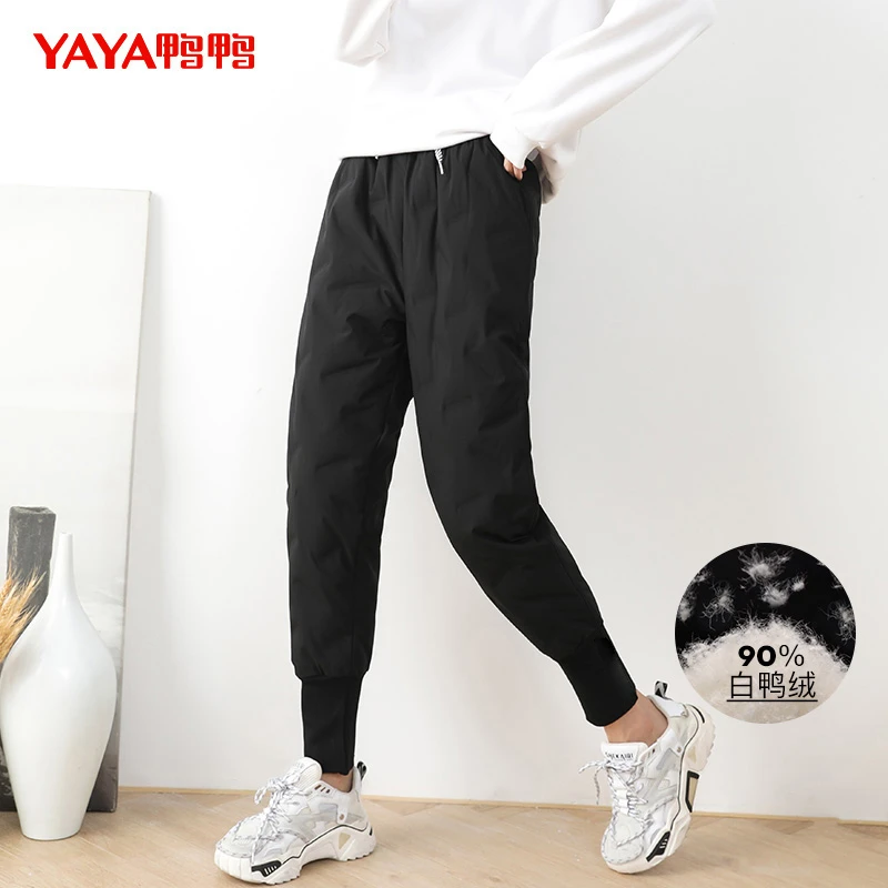 【董先生专享3】鸭鸭2024高腰羽绒裤女外穿羽绒加厚鸭绒DYE56G0810