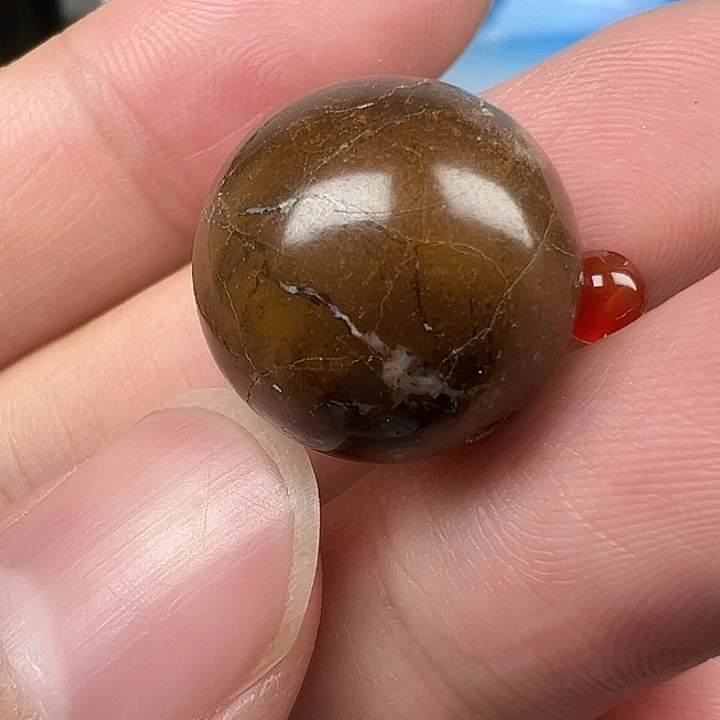 南红玛瑙未镶嵌配饰卡16.4微瑕