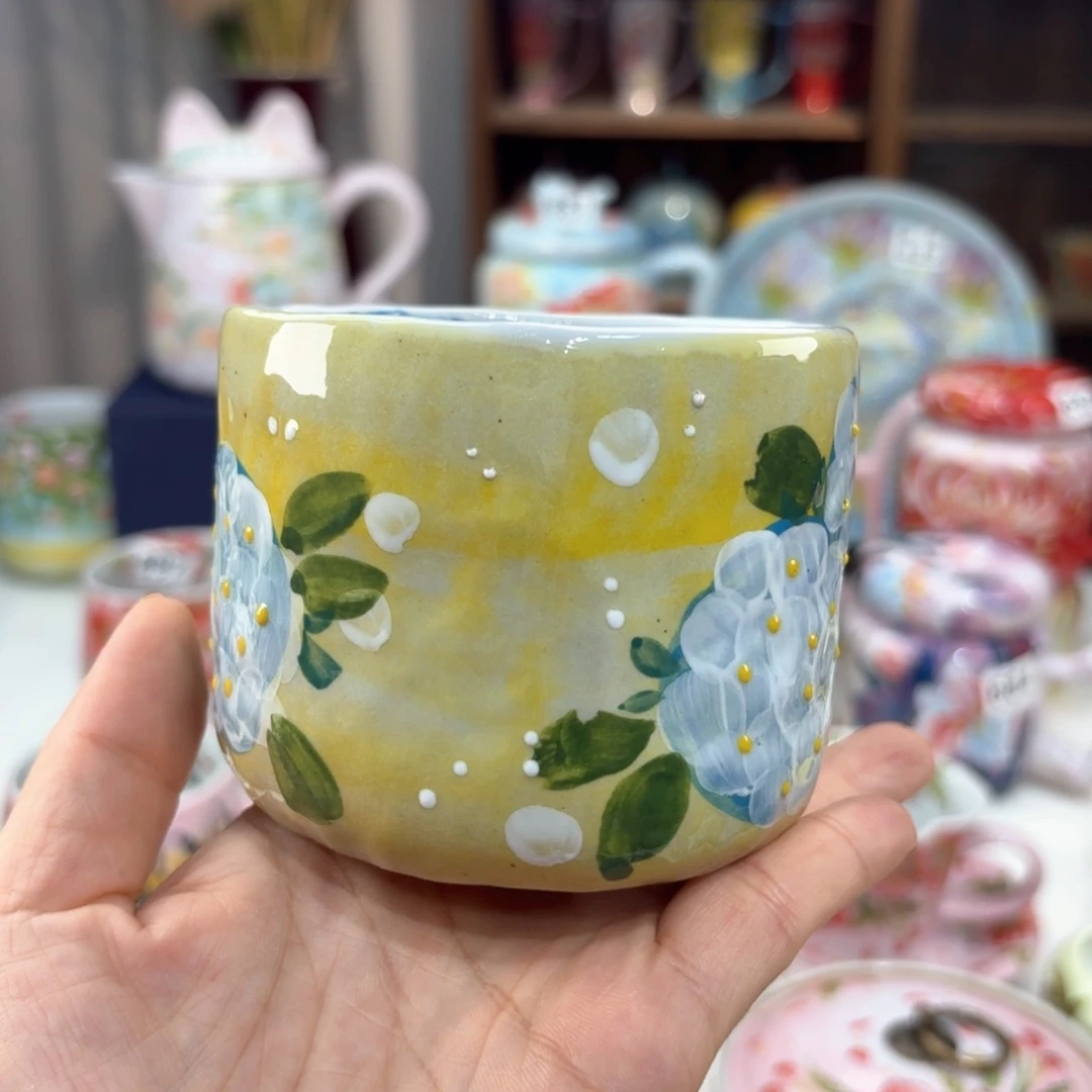 景德镇手绘高温釉下彩陶瓷茶具