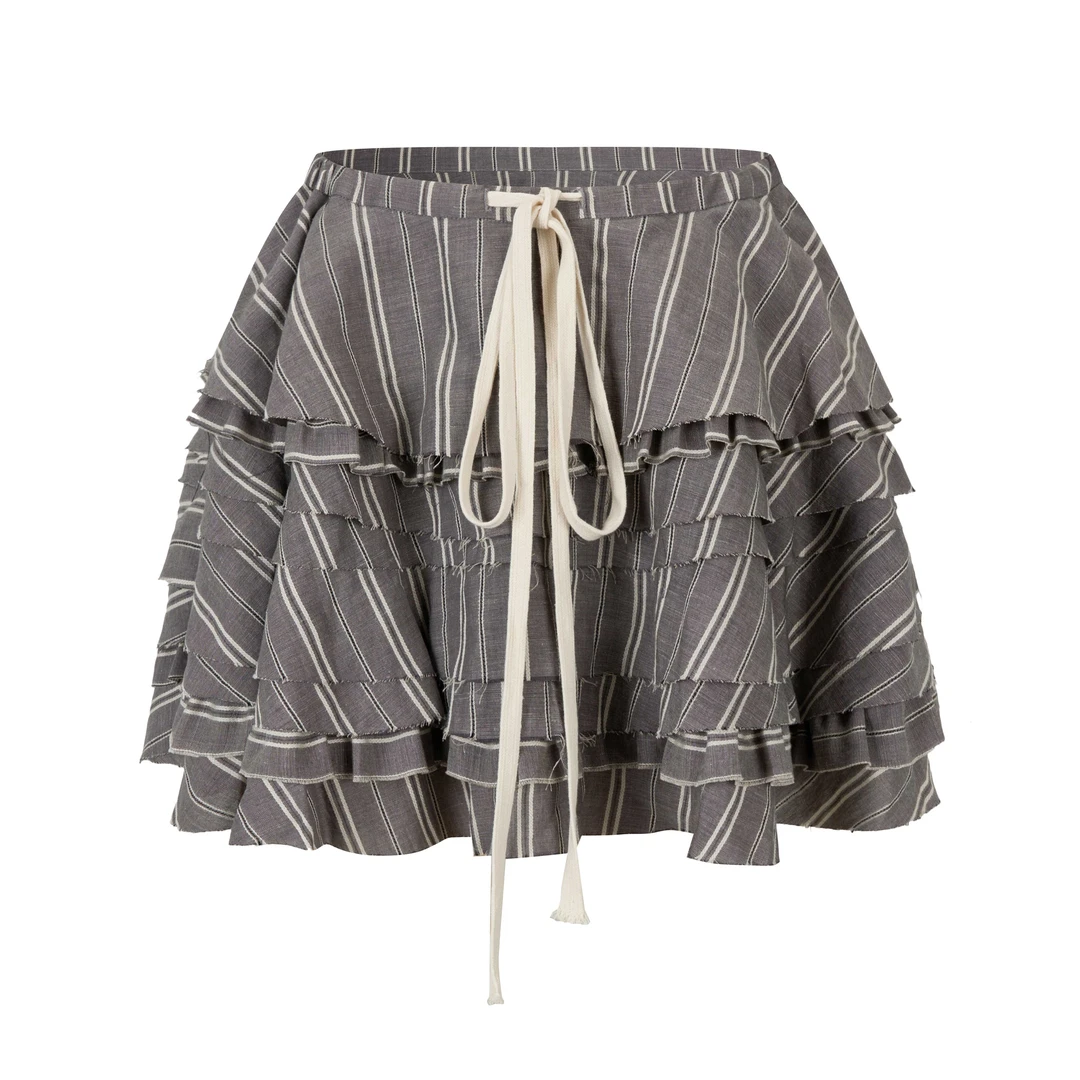 ANNAMOOER · 设计师品牌条纹蛋糕半裙 AM74Q23/3298Q
