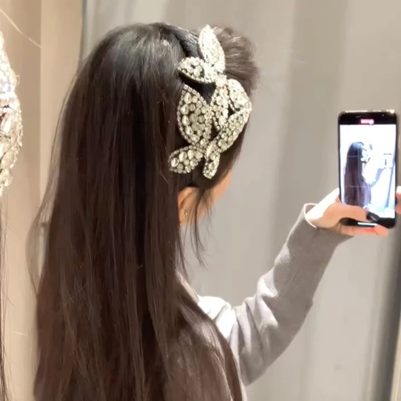双飞蝶舞~小香风满钻蝴蝶发箍千金感时尚头箍发饰女发卡2025新款