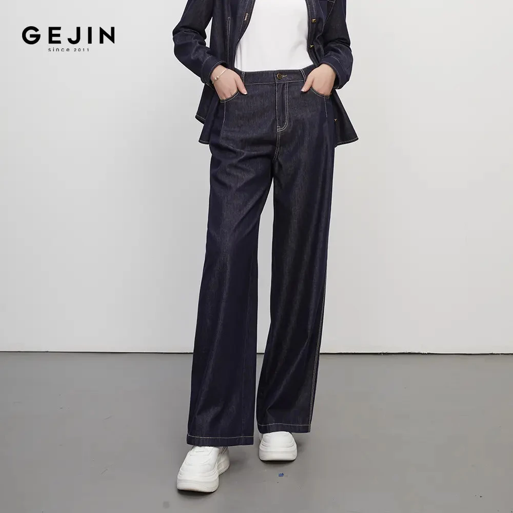 GEJIN/歌锦秋季新款简约休闲牛仔裤9342530397
