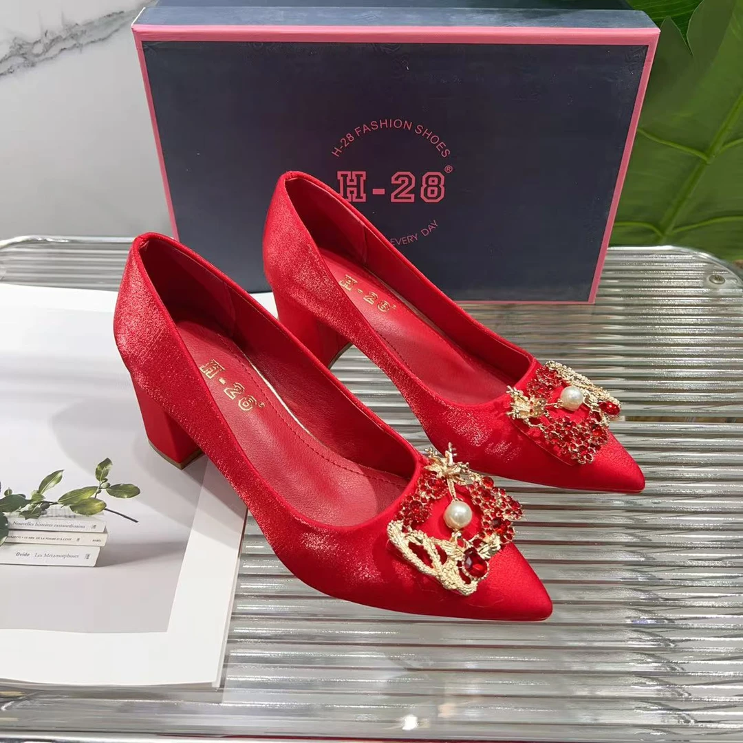 春季时尚小皮鞋软底舒适百搭款乐福单鞋901-1（婚鞋）