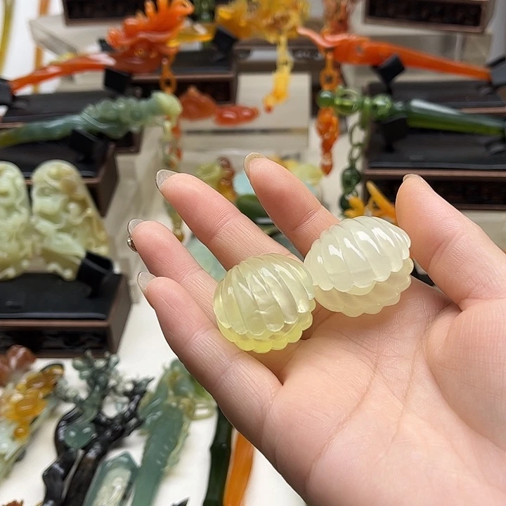 蛇纹石玉岫玉发簪未镶嵌江**珺