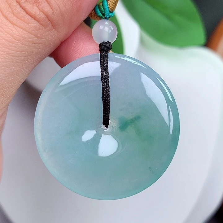 颈饰未镶嵌翡翠平安扣 35.5x5.3mm