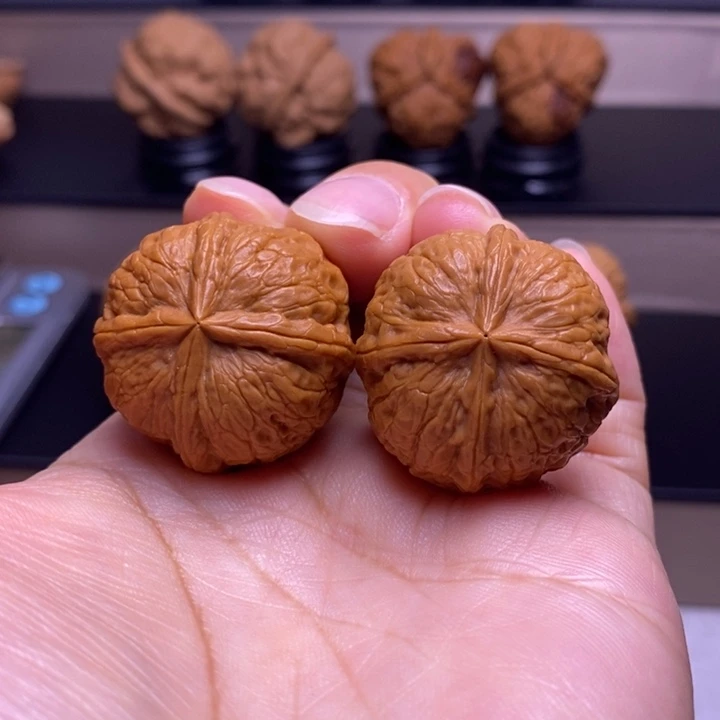 把件文玩核桃门墩四楞73