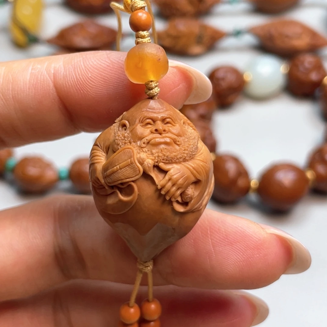 橄榄核吊坠清水刀达摩