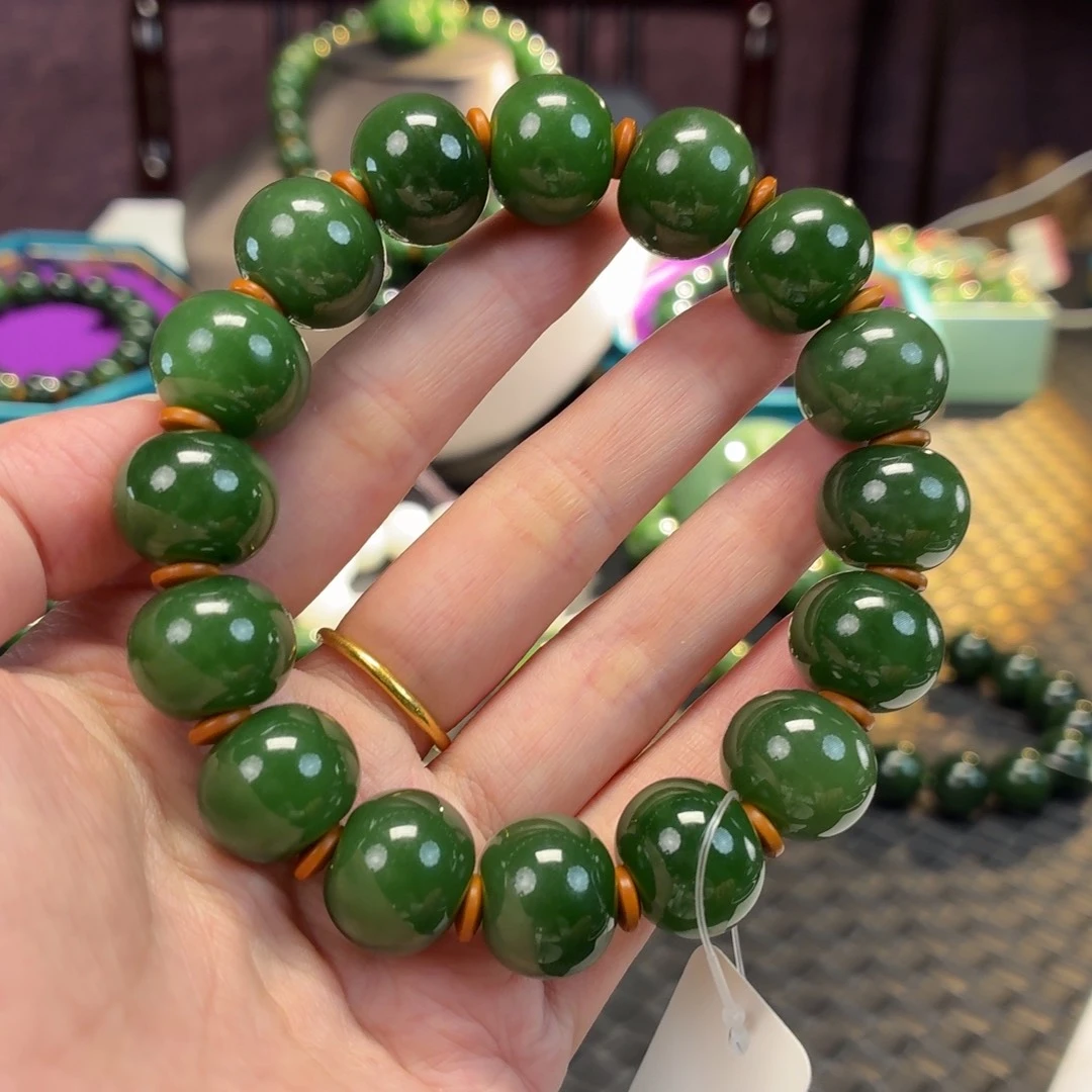 和田玉（碧玉）未镶嵌手串