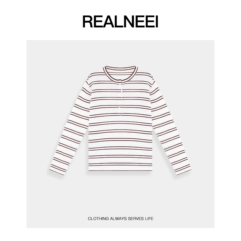 粉调条纹丨25年夏季琥珀流光风天丝麻轻薄撞色条纹长袖上衣23023