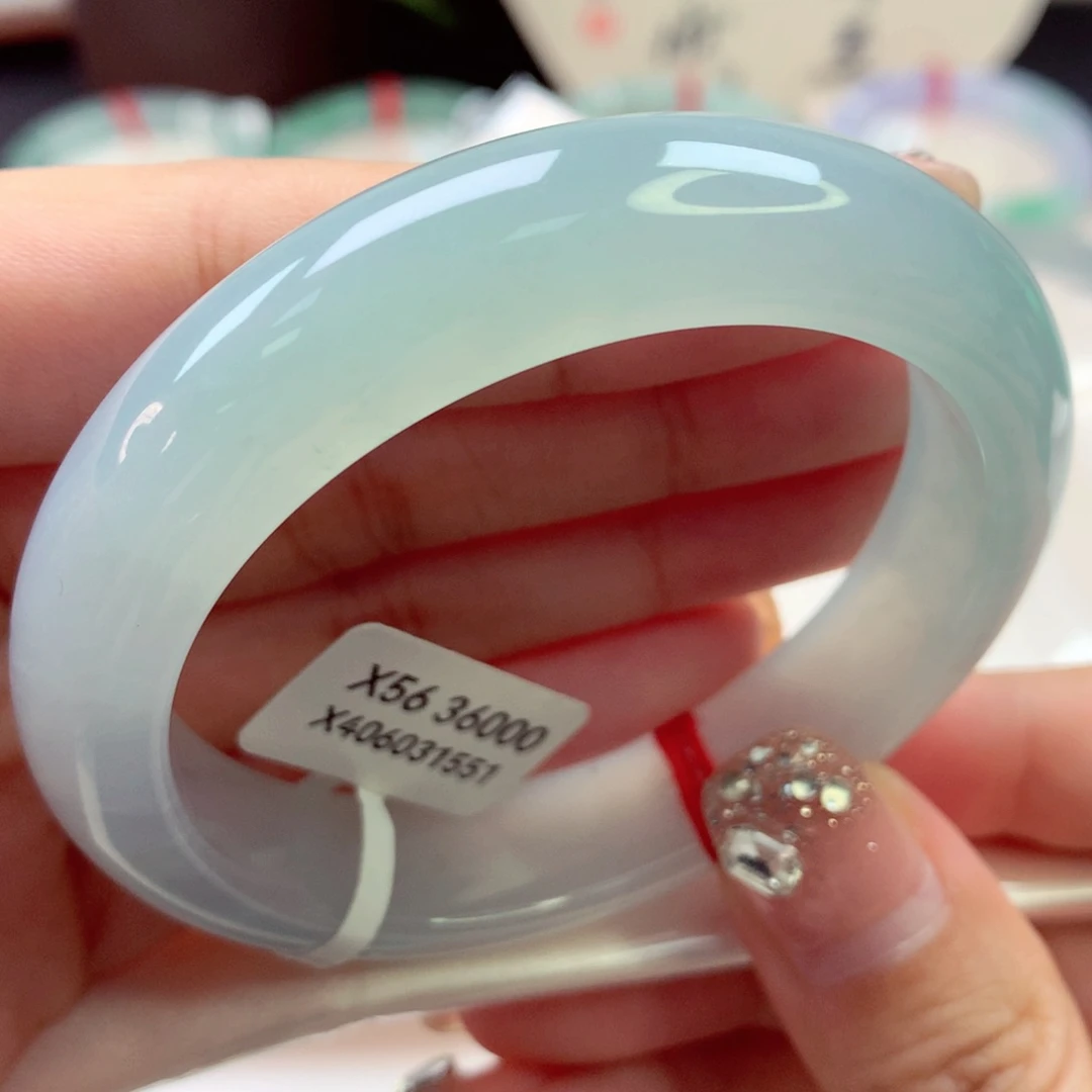 未镶嵌手镯翡翠53号正圈77