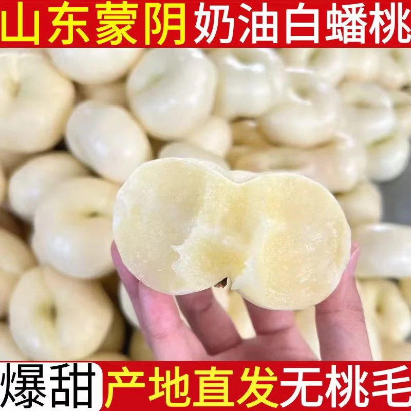 高端品种 <奶油白蟠桃> 纯甜油蟠桃  应季孕妇水果新鲜现摘油桃子