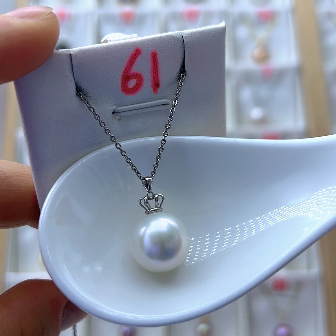 吊坠(不含链)18K金镶嵌淡水珍珠14mm