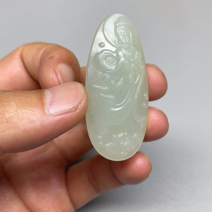 和田玉未镶嵌吊坠(不含链)今****4