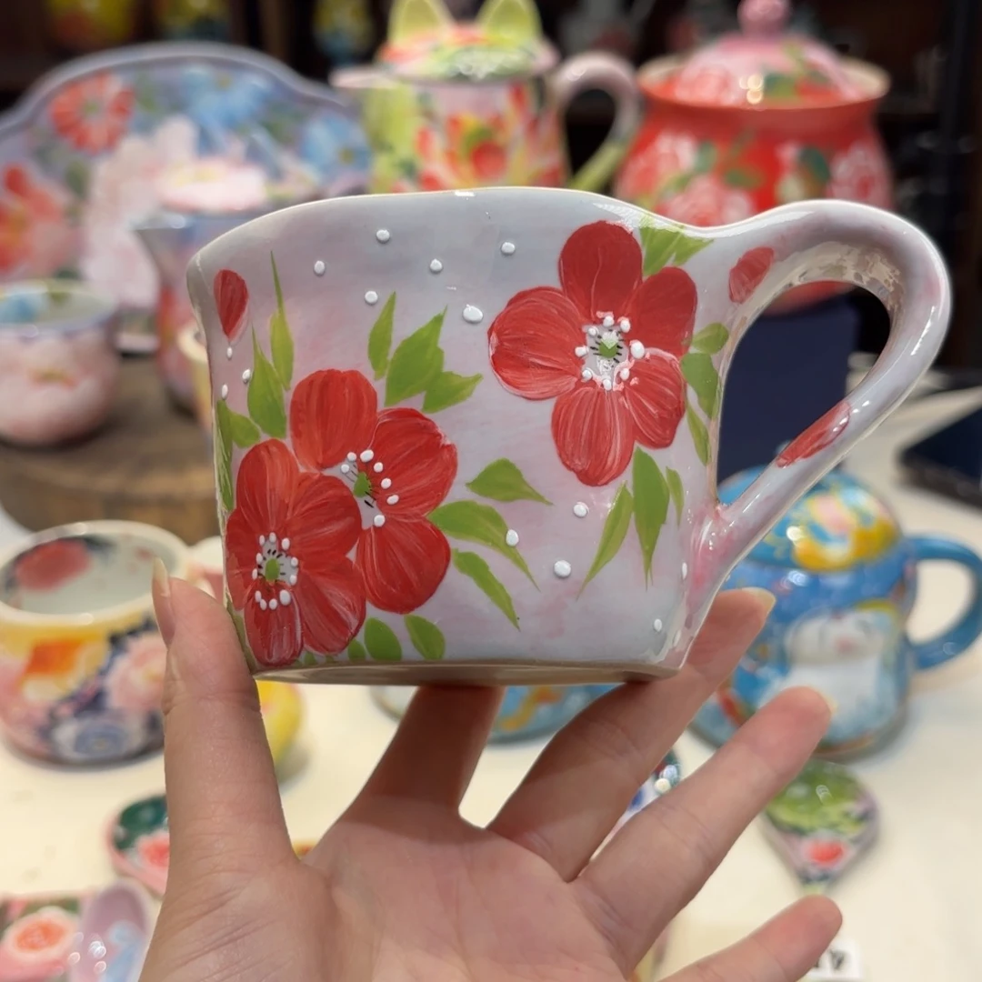 景德镇手绘高温釉下彩陶瓷茶具