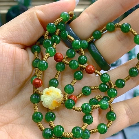 未镶嵌和田玉挂件雪*链子