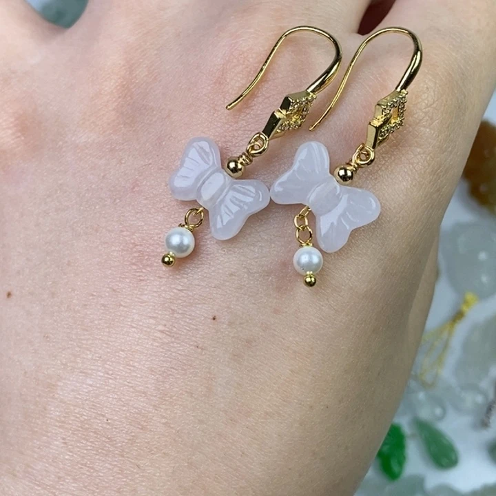 定制翡翠未镶嵌蝴蝶结