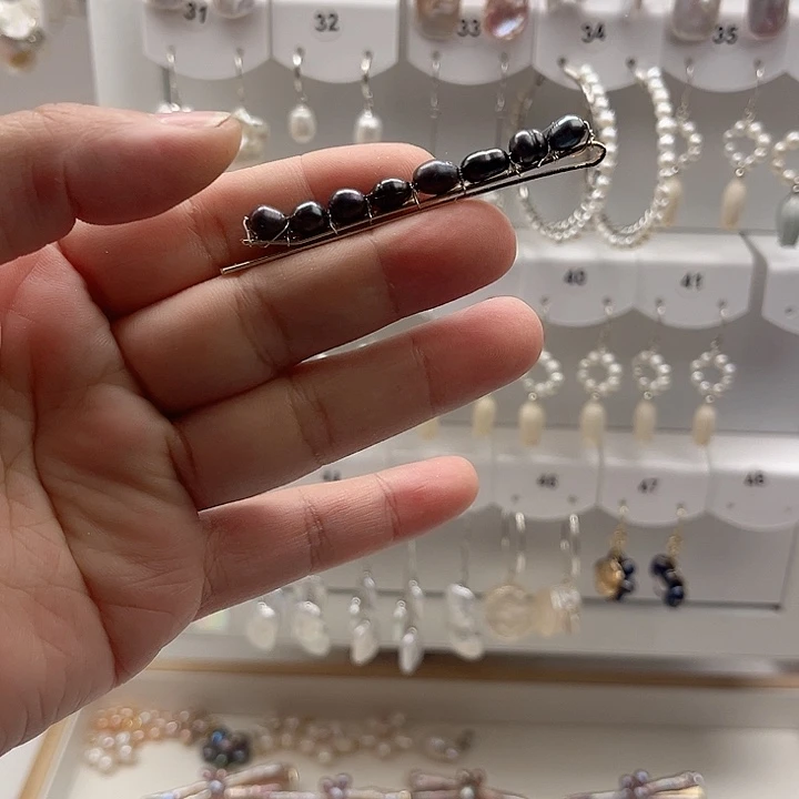 淡水珍珠未镶嵌发夹