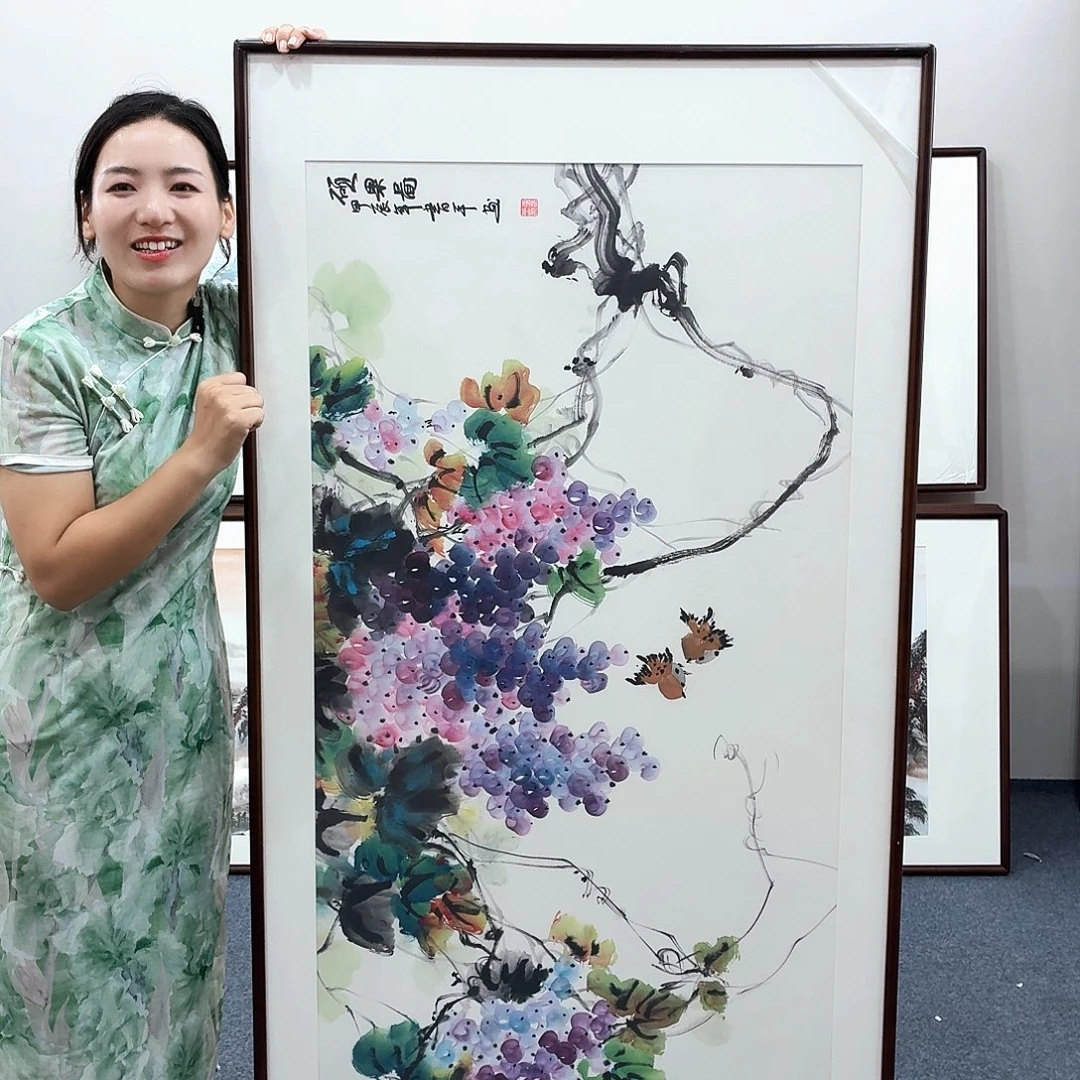 国画手绘作品160×80尺寸