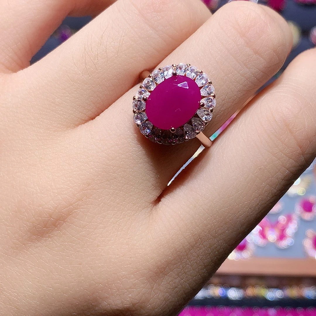 银S925镶嵌红宝石戒指