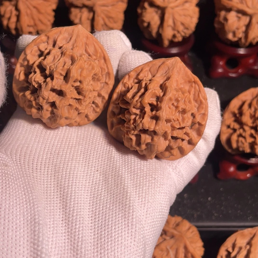 文玩核桃把件40官帽