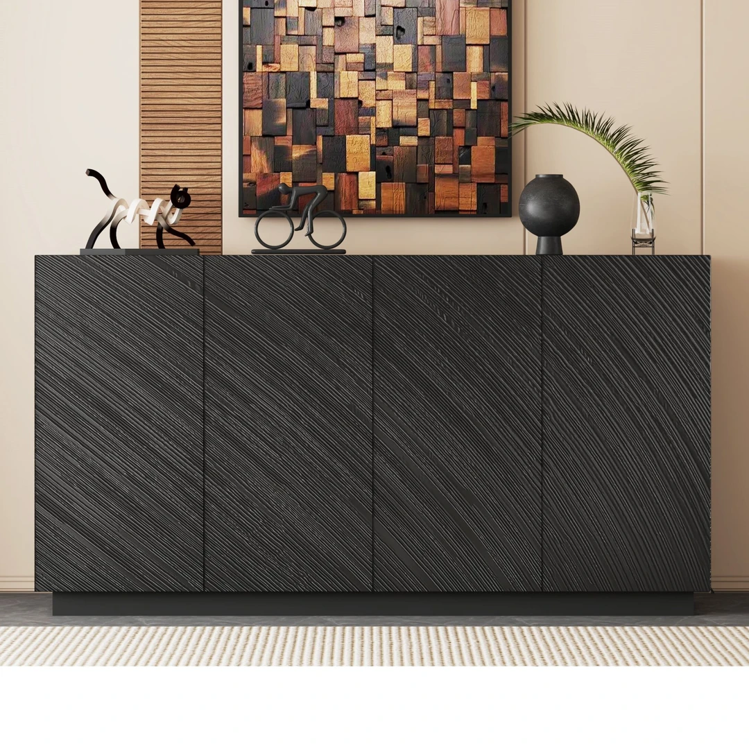 意式轻奢极简玄关柜简约现代入户餐边柜大师设计流星雨法式储物柜