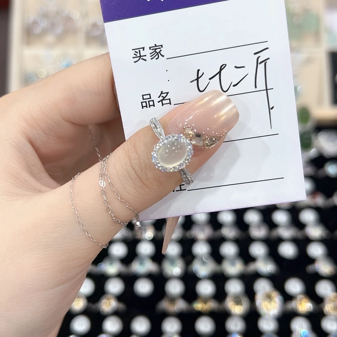 黄晶戒指银S925镶嵌七****）戒指