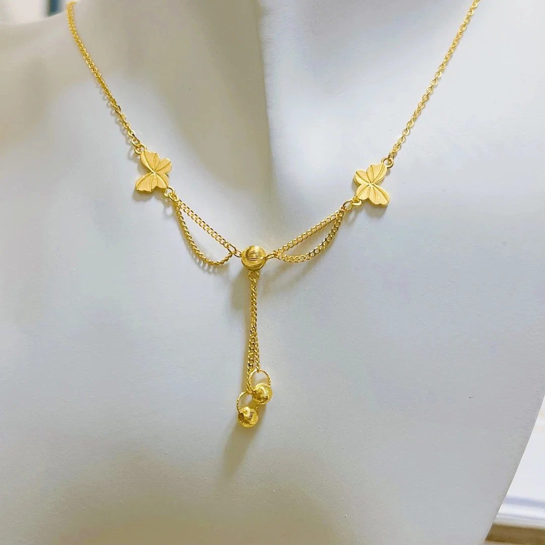 足金999霓裳蝶语套链