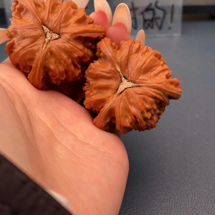 我***车文玩核桃吊坠白狮子