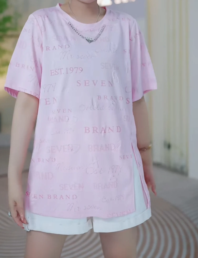 86875（005）大码女装夏季T恤短袖韩版圆领潮流