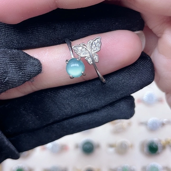 翡翠银S925镶嵌戒指10