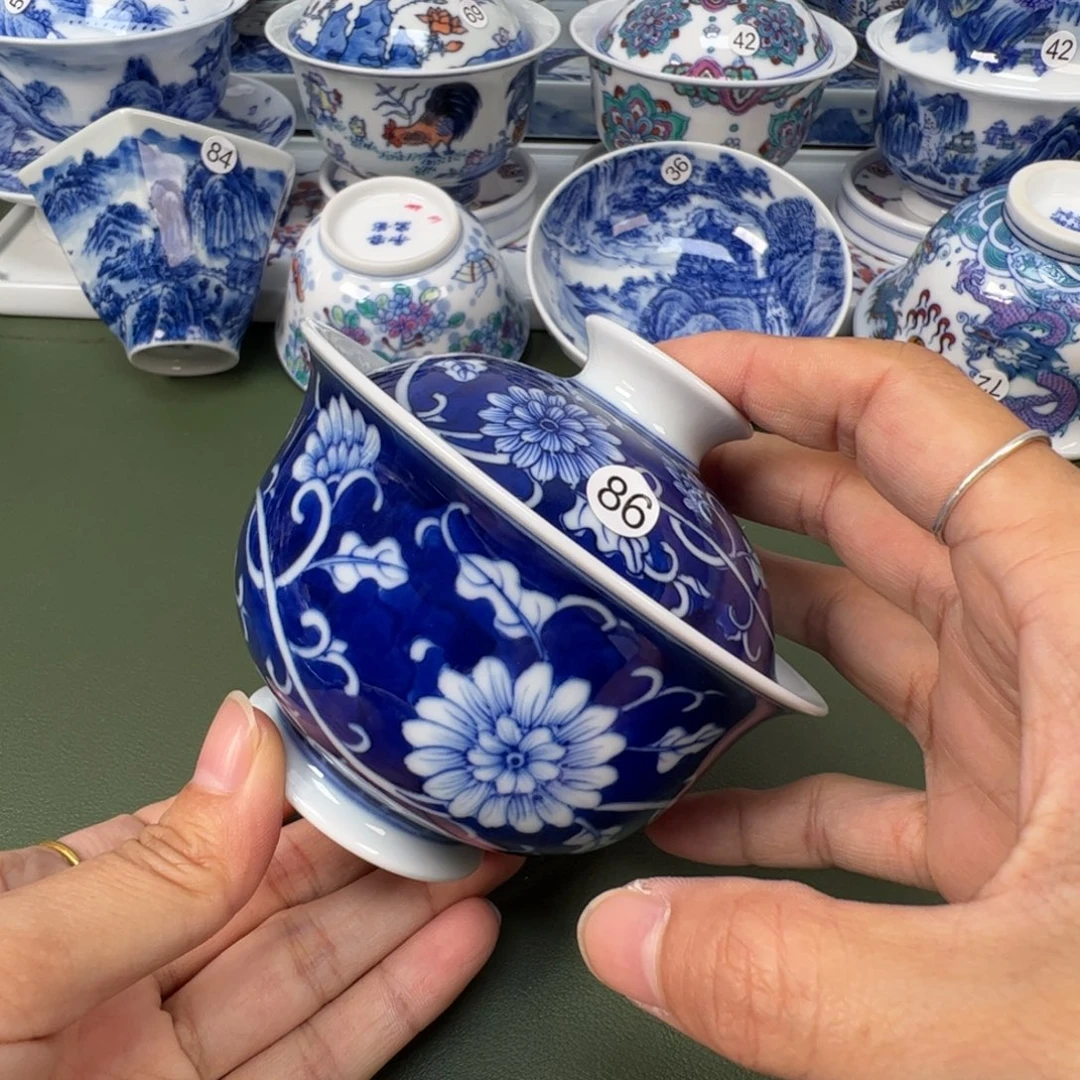 陶瓷景德镇纯手工纯手绘茶具木木86