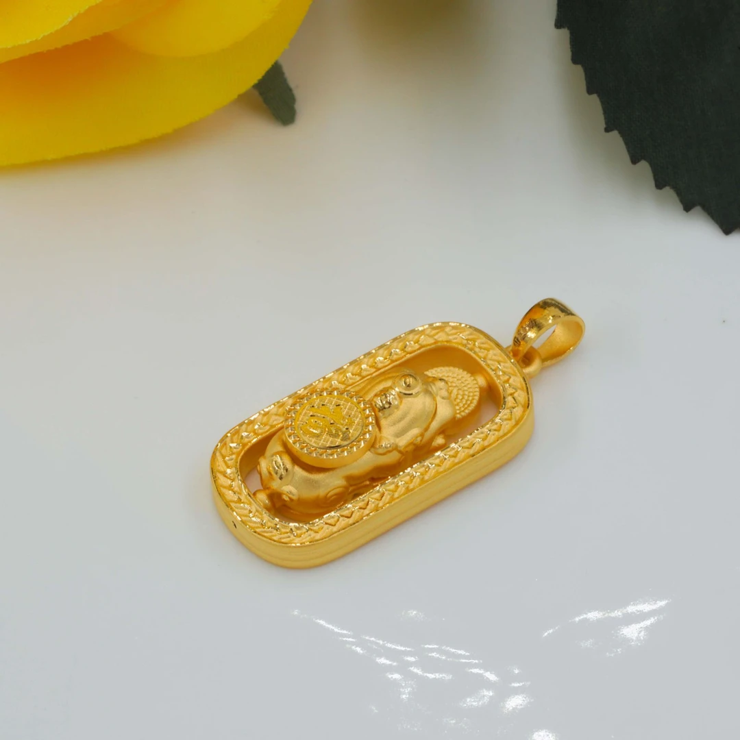 IBELOVE 足金999 福字钱币貔貅吊坠/4.16/AFE-3-精3 （瓜子扣）