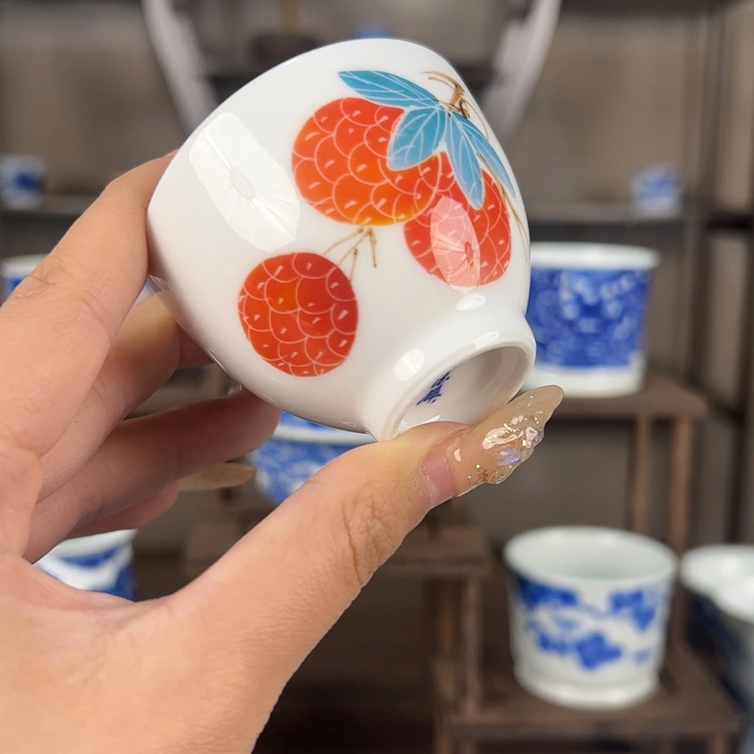 摆件陶景德镇手工手绘陶瓷单杯