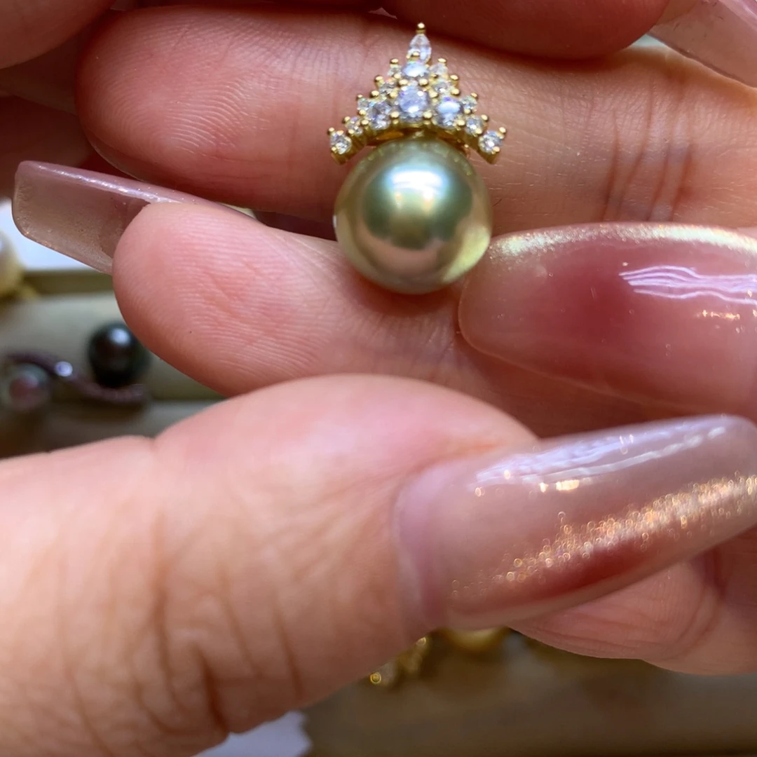 颈饰银S925镶嵌海水珍珠