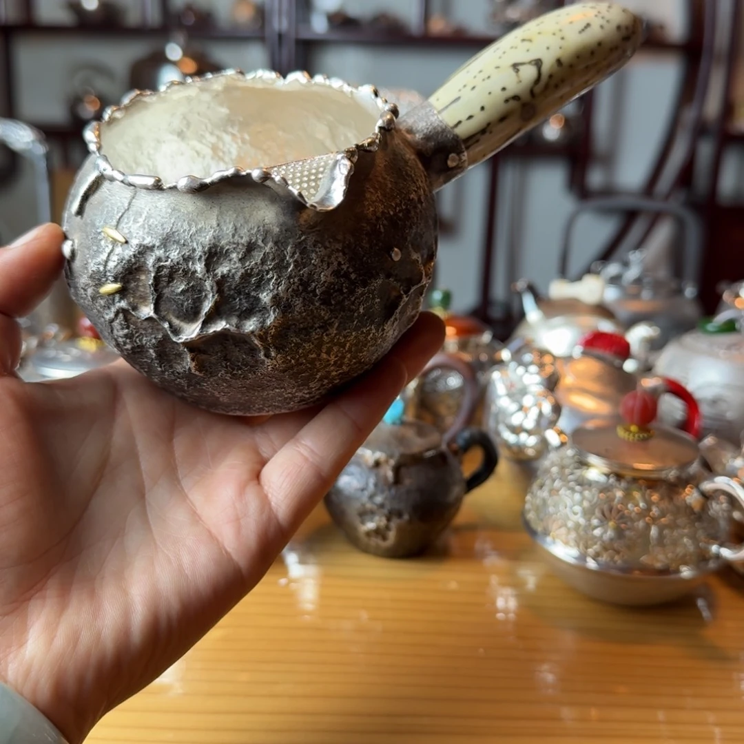 足银999纯手工煮茶罐