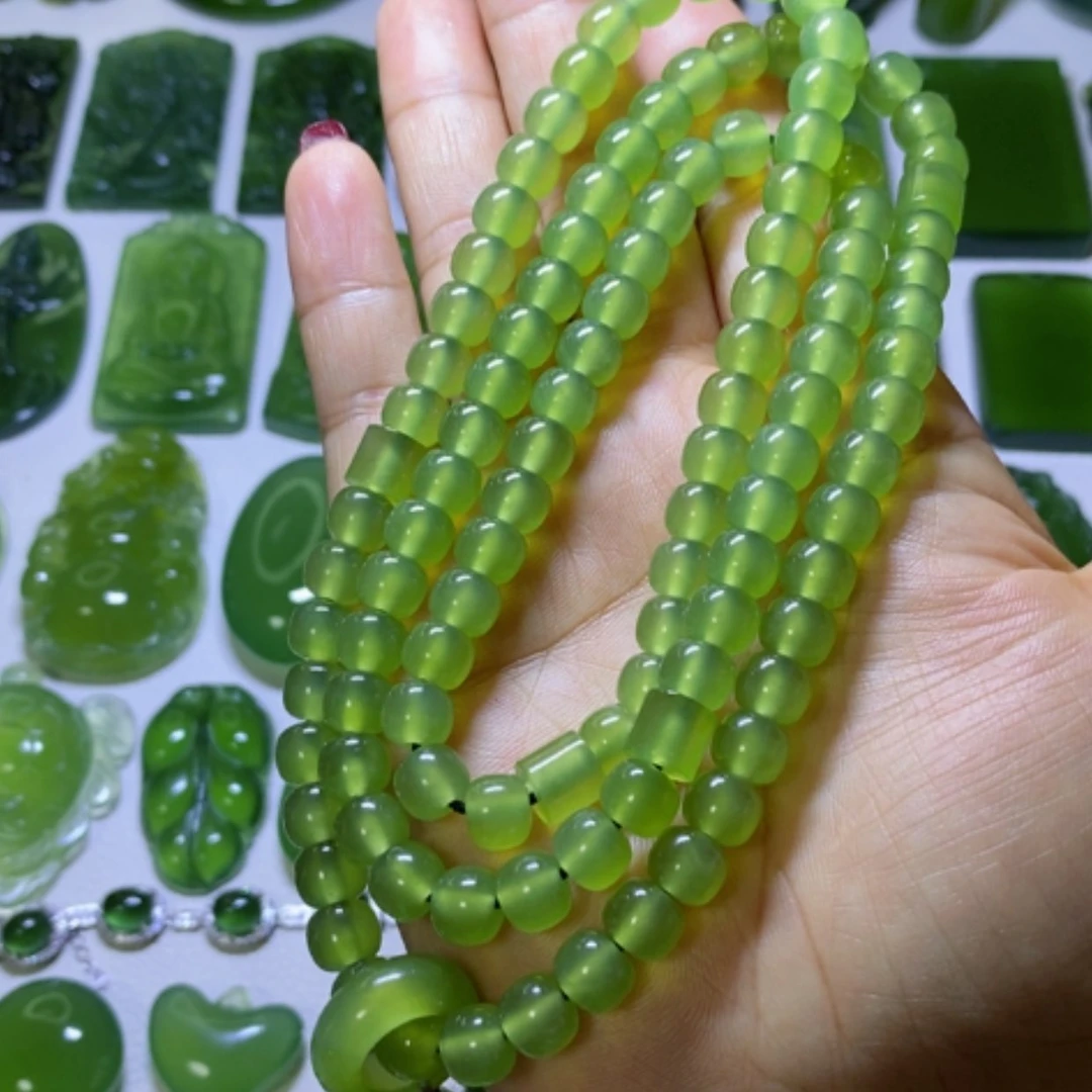 【闪购商品】蛇纹石玉手链未镶嵌蝶****6