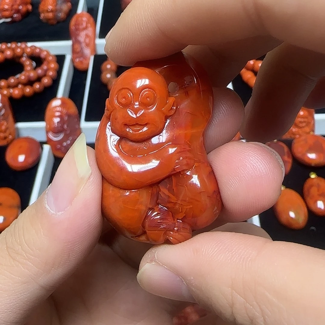 南红玛瑙未镶嵌颈饰