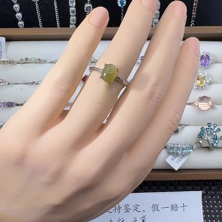 琥珀未镶嵌戒指55