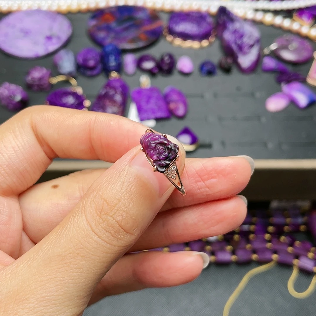 苏纪石（舒俱来）戒指银S925镶嵌