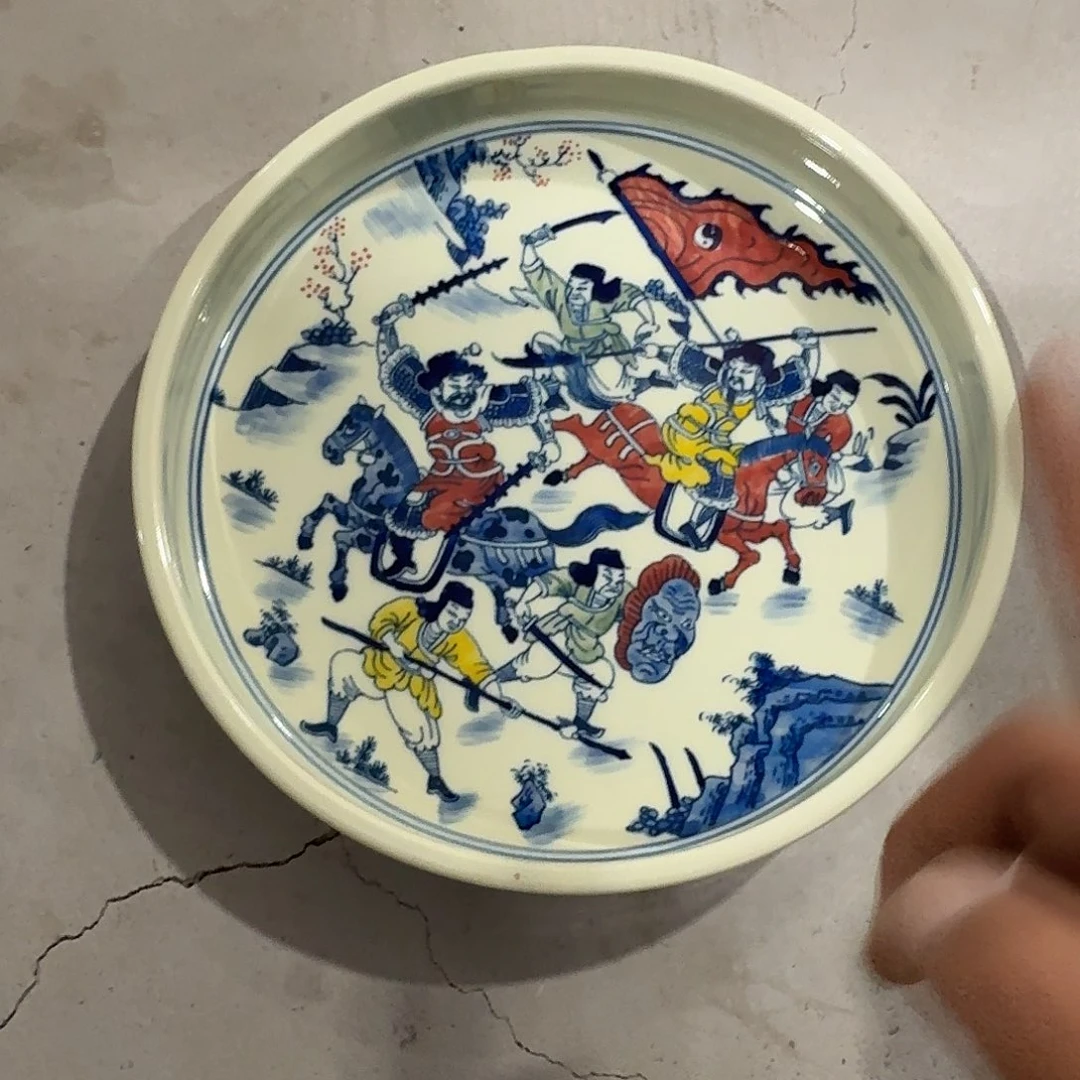 瓷片摆件手绘瓷器全部处理