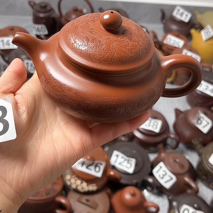 紫砂茶壶紫砂微瑕半手