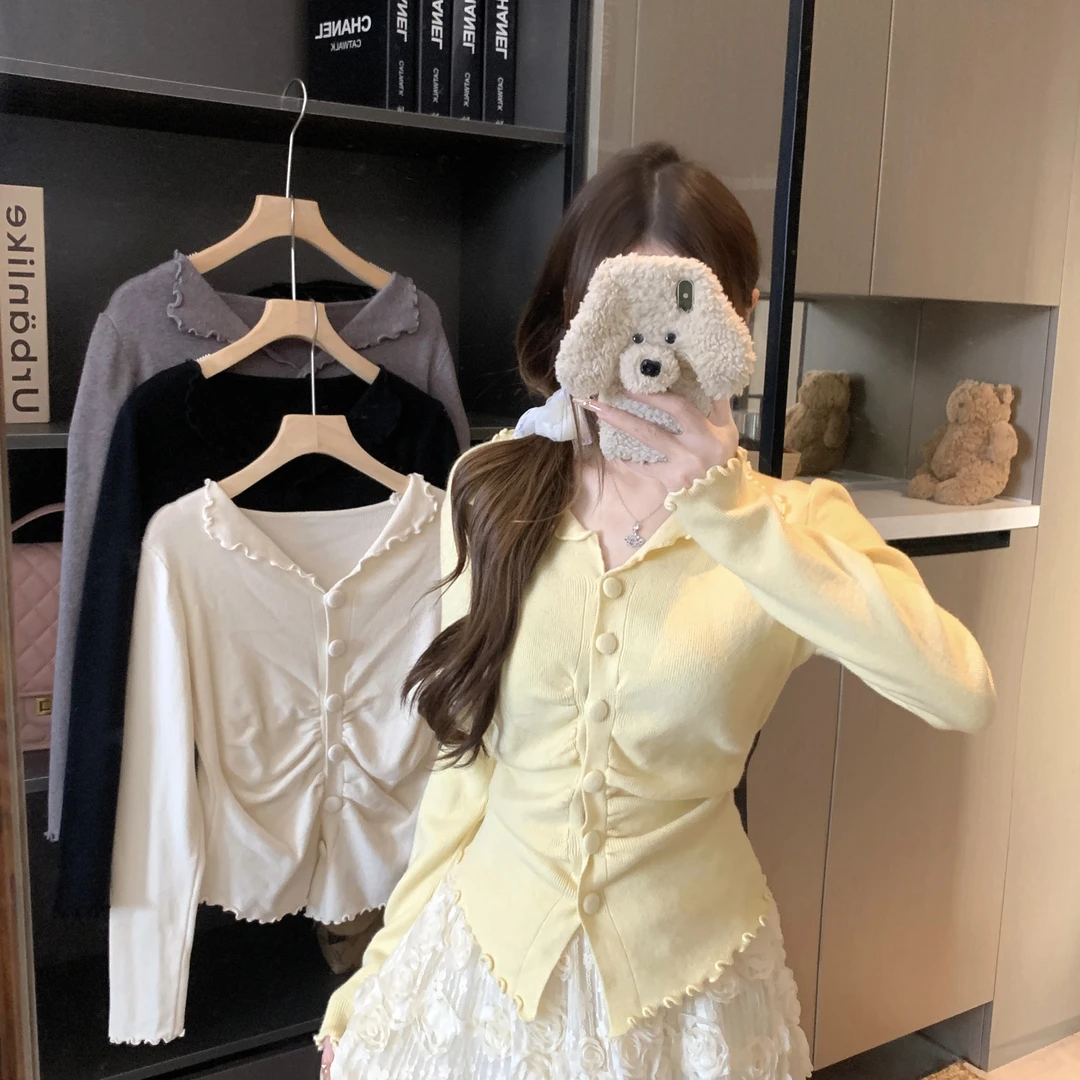 胖mm大码V领针织女秋冬新款长袖修身内搭毛衣打底衫上衣161146