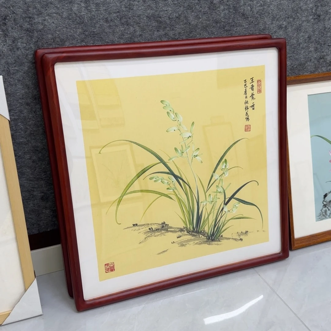 国画一笔两色立体兰花