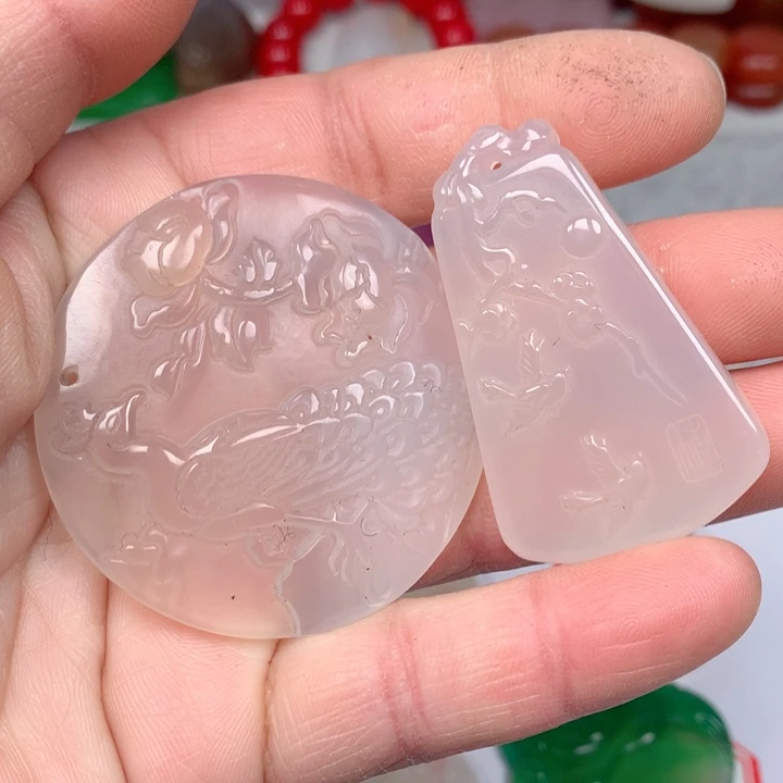 玛瑙/玉髓颈饰未镶嵌蓝****饰